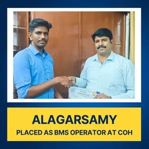 Student placed as BMS Operator through IIFM Academy Chennai training program