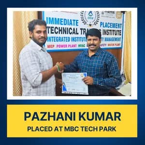 Junior BMS Engineer job placement from IIFM Academy Chennai Building Management System training