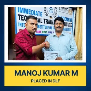 MEP Engineer placement success from IIFM Academy Chennai MEP training