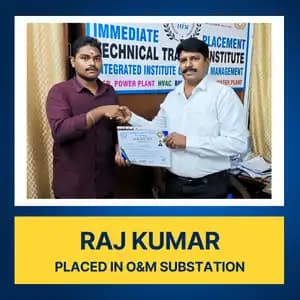 Successful Electrical Technician placement from IIFM Academy Chennai Power Plant program