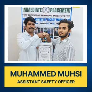 Assistant safety officer student placement from IIFM Academy Chennai