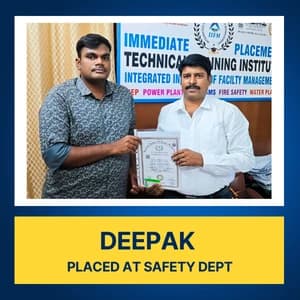 Safety officer job placement after training at IIFM Academy Chennai